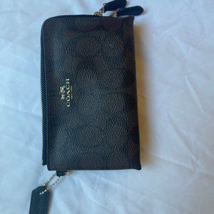 Coach Corner Zip Wristlet